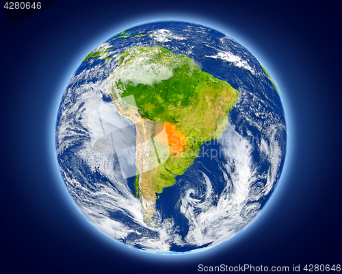 Image of Paraguay on planet Earth