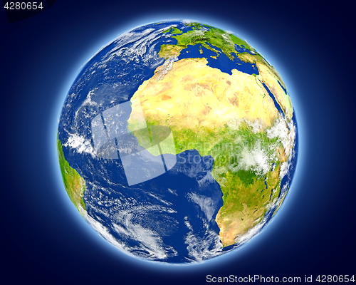 Image of Ghana on planet Earth