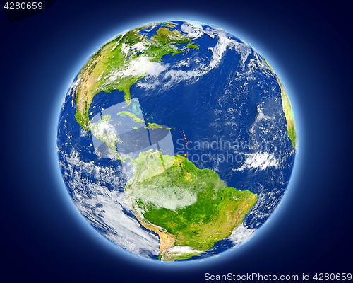 Image of Caribbean on planet Earth