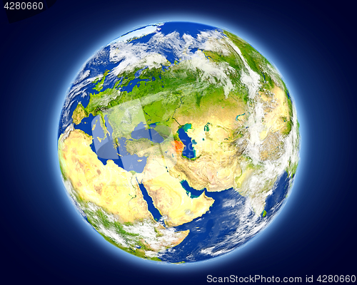 Image of Azerbaijan on planet Earth