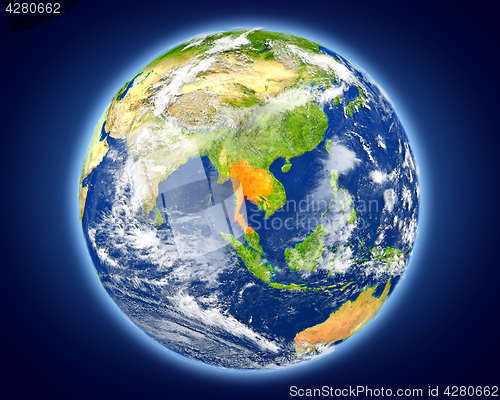 Image of Thailand on planet Earth