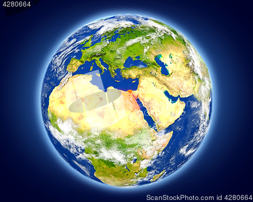 Image of Egypt on planet Earth
