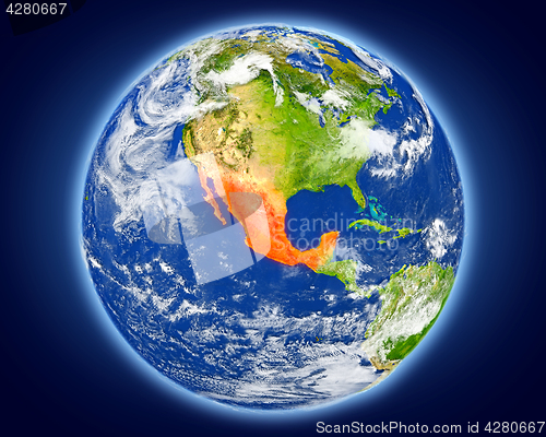 Image of Mexico on planet Earth