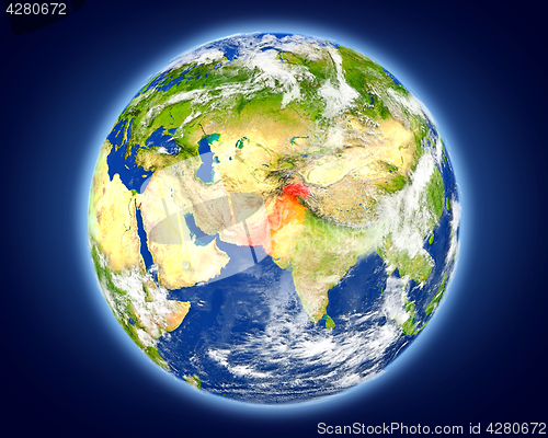 Image of Pakistan on planet Earth