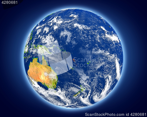Image of Vanuatu on planet Earth