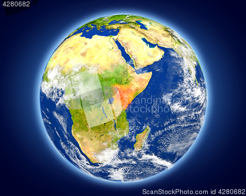 Image of Kenya on planet Earth