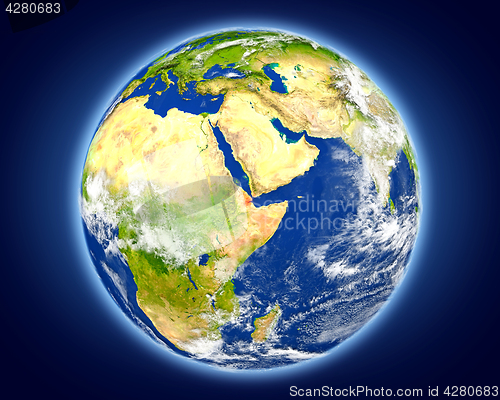 Image of Djibouti on planet Earth
