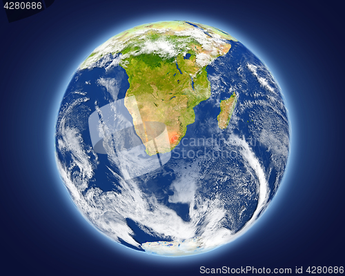 Image of Lesotho on planet Earth