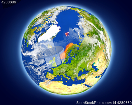 Image of Norway on planet Earth