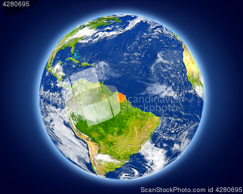 Image of French Guiana on planet Earth