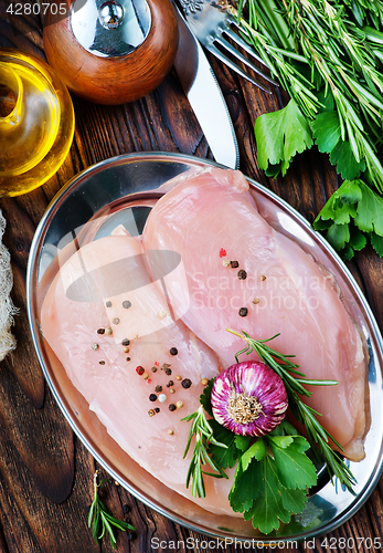 Image of raw chicken fillet