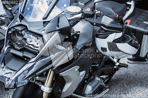 Image of Motorcycle luxury items close-up: Motorcycle parts