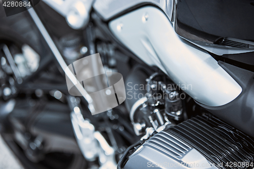 Image of Motorcycle luxury items close-up: Motorcycle parts