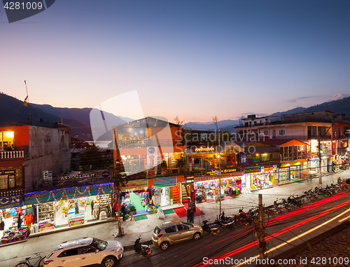 Image of Twilight view of Lakeside, Pokhara, Nepal