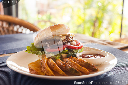 Image of Bleu cheese burger