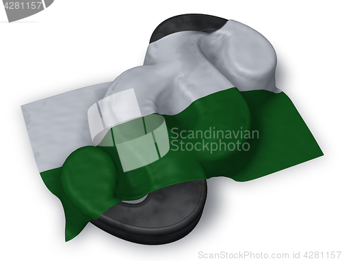 Image of paragraph symbol and flag of saxony - 3d rendering