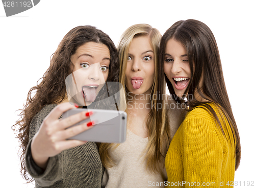 Image of Girls taking selfie