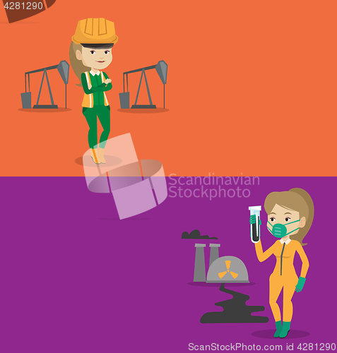 Image of Two ecological banners with space for text.