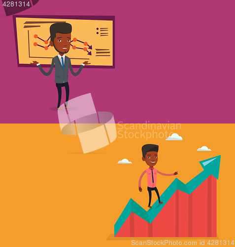 Image of Two business banners with space for text.