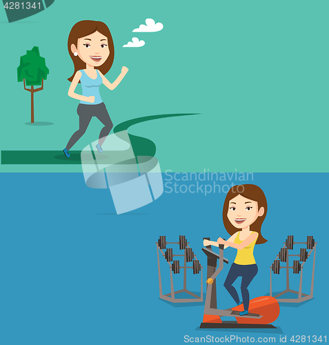 Image of Two lifestyle banners with space for text.