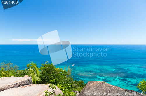 Image of view to indian ocean from seychelles island