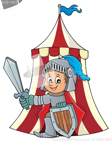 Image of Knight by tent theme image 1