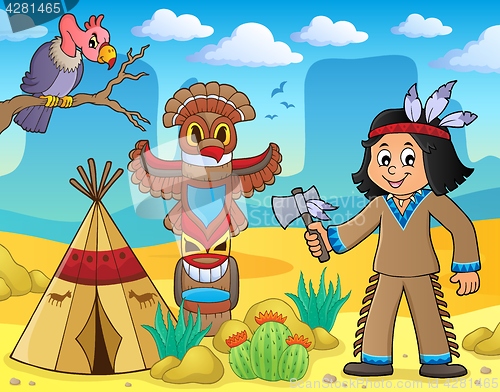 Image of Native American boy theme image 3