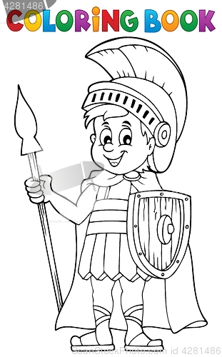 Image of Coloring book Roman soldier