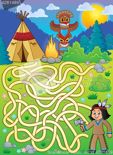 Image of Maze 4 with Native American boy