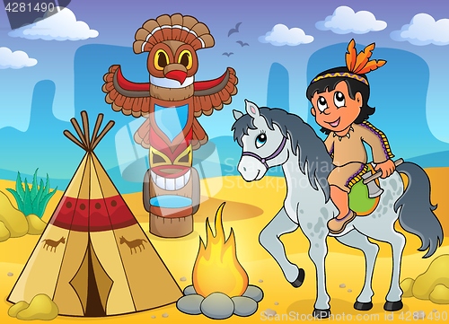 Image of Native American boy theme image 4