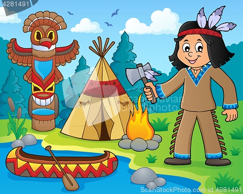 Image of Native American boy theme image 1