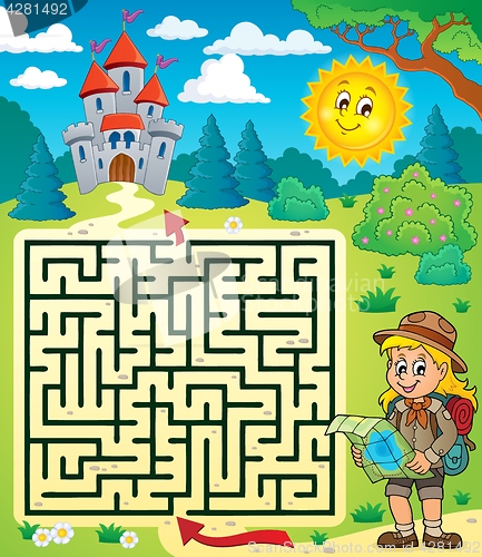 Image of Maze 3 with scout girl