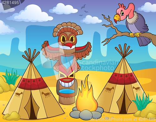 Image of Native American campsite theme image 2