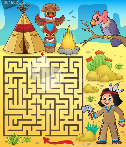 Image of Maze 3 with Native American boy