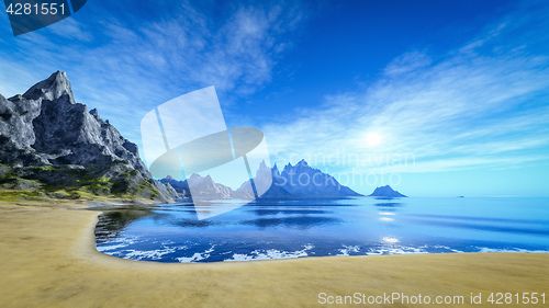 Image of beautiful summer sand beach