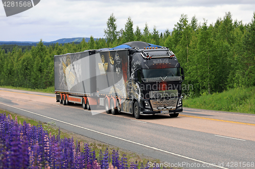 Image of Volvo FH Show Truck on Scenic Road