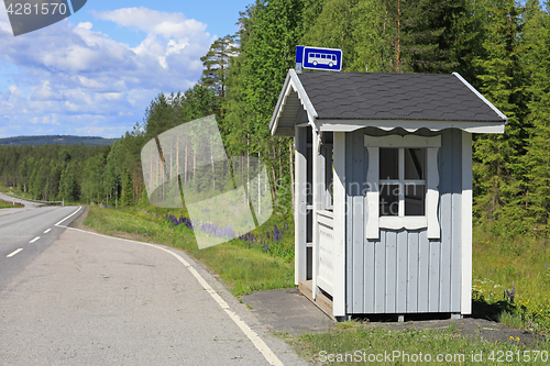 Image of Bus Stop Shelter by Scenic Summer Road