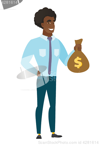 Image of Caucasian business man holding a big red heart.
