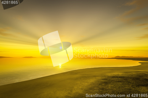 Image of sunset over the ocean