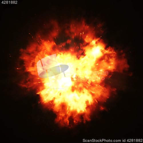 Image of big fire explosion