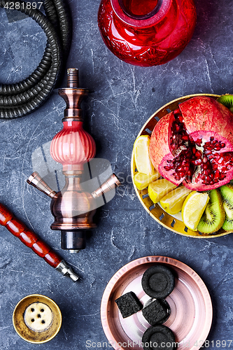 Image of Hookah with taste of tropical fruits