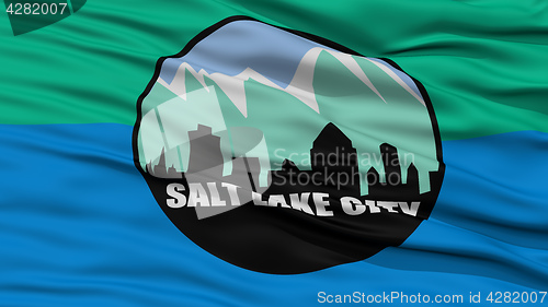 Image of Closeup Salt Lake Flag