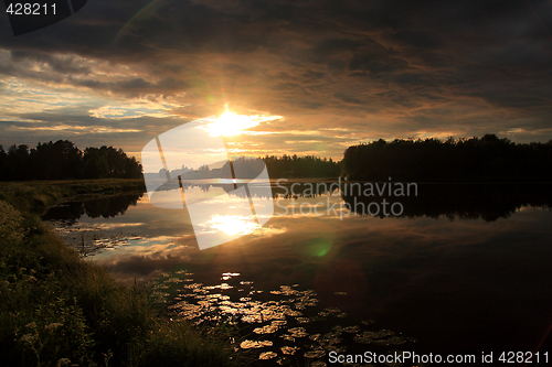 Image of Lake at sunset