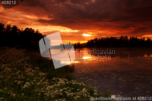 Image of Lake at sunset