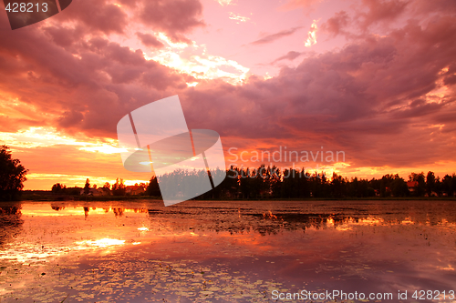 Image of Lake at sunset