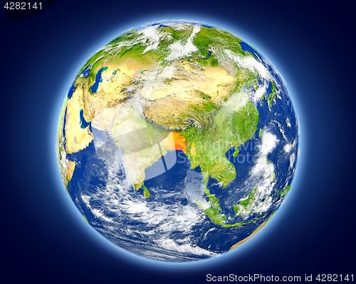 Image of Bangladesh on planet Earth