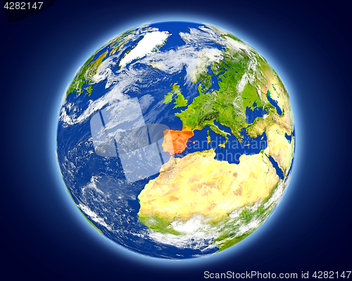 Image of Spain on planet Earth