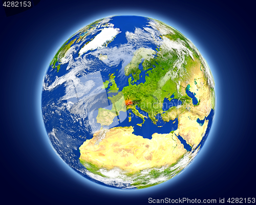 Image of Switzerland on planet Earth