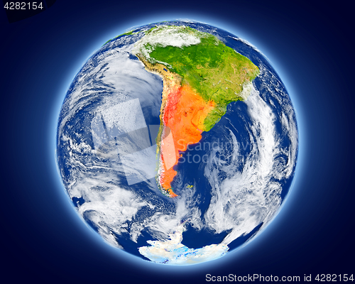 Image of Argentina on planet Earth