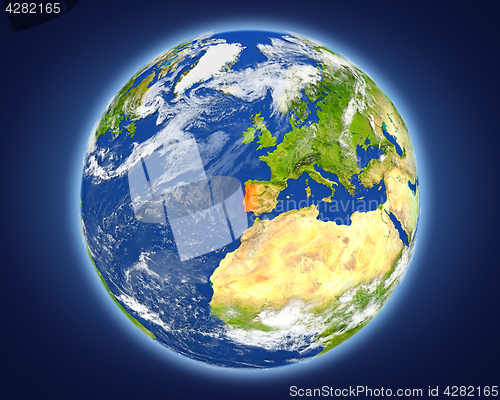 Image of Portugal on planet Earth